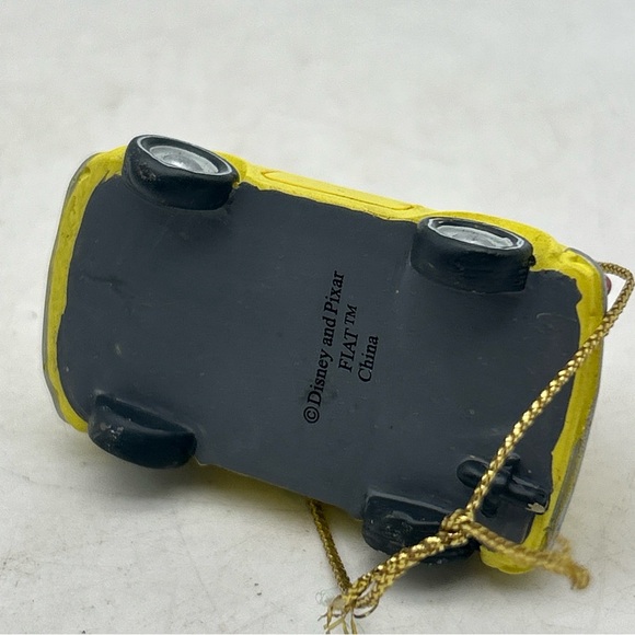 Disney Pixar Cars - Luigi Christmas Tree Ornament - FIAT Yellow 1-1/4x2” - Picture 5 of 5